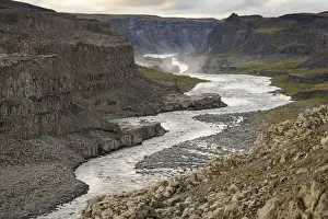 Canyon of Jokulsa a Fjollum river in Jokulsargljufur National Park near Dettifoss