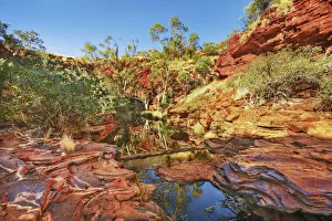 Western Australia Collection: Canyon landscape in Weano Gorge - Australia, Western Australia, Pilbara