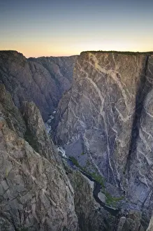 Canyon and Stratified Rock, Black Canyon of The Gunnison National Park, Colorado, USA
