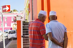 Images Dated 6th January 2016: Cape Malay men, Bo Kaap, Muslim Malay Quarter, Cape Town, Western Cape, South Africa