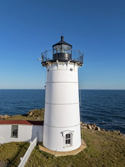 York Prints: Cape Neddick Lighthouse, York, Maine, New England, USA