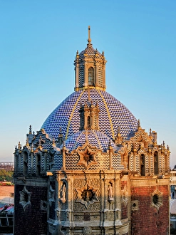 Complex Prints: Capilla del Pocito at sunset, Villa de Guadalupe, Mexico City, Mexico