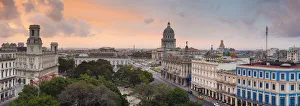 Gran Teatro Prints: Capitolio and Parque Central, Havana, Cuba