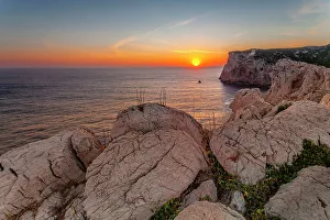 Tyrrhenian Sea Prints: Capo Caccia, Alghero, Sassari province, Sardinia, Italy