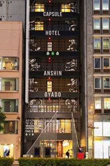 Capsule hotel, Nagoya, Japan