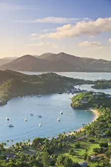 Caribbean, Antigua and Barbuda, English Harbour from Shirleys Heights
