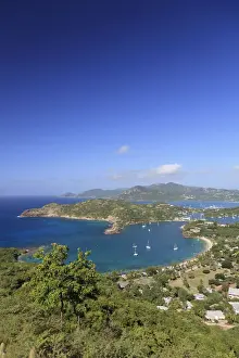 Caribbean, Antigua and Barbuda, English Harbour from Shirleys Heights