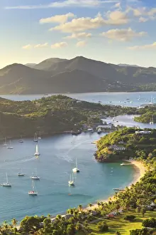Caribbean, Antigua and Barbuda, English Harbour from Shirleys Heights
