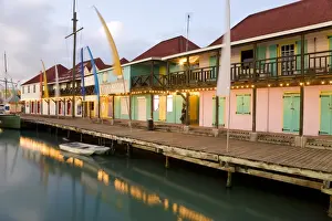 Caribbean, Antigua, Heritage Quay shopping district in St. John s