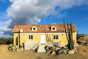 Antilles Prints: Caribbean, Aruba, Paradera, Typical aruban house in the Casibari area