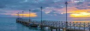 Caribbean, Barbados, Speightstown at Sunset