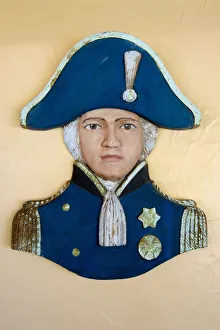 Caribbean, British Virgin Islands, Tortola, Sopers Hole, Nelson bust