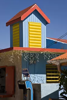 French West Indies Gallery: Caribbean, French West Indies, Saint Martin, colourful building in Grand-Case