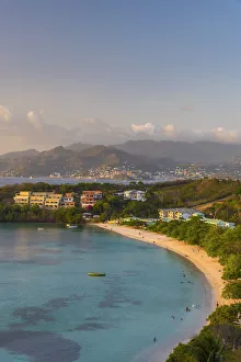 Caribbean, Grenada, Morne Rouge Beach, Grand Anse Bay beyond