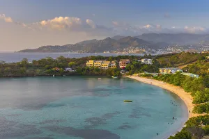 Caribbean, Grenada, Morne Rouge Beach, Grand Anse Bay beyond