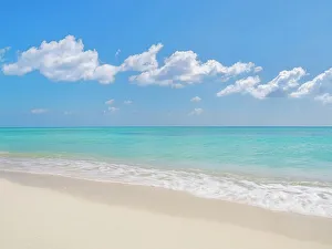 The Caribbean Sea at Seven Mile Beach on Grand Cayman, Cayman Islands, British West Indies