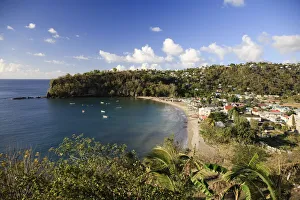 Caribbean, St Lucia, Anse La Raye Village and Beach