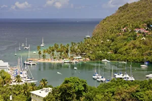 Caribbean, St Lucia, Marigot Bay and Harbour