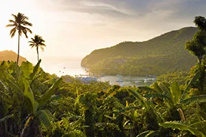 West Indian Prints: Caribbean, St Lucia, Marigot, Marigot Bay