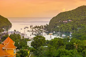 West Indian Prints: Caribbean, St Lucia, Marigot, Marigot Bay