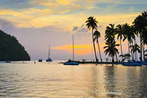 West Indian Prints: Caribbean, St Lucia, Marigot, Marigot Bay