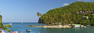 West Indian Prints: Caribbean, St Lucia, Marigot, Marigot Bay