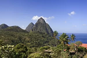 Images Dated 27th May 2010: Caribbean, St Lucia, Petit and Gros Piton Mountains (UNESCO World Heritage Site)