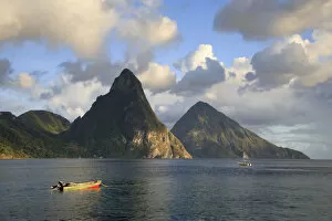 Images Dated 27th May 2010: Caribbean, St Lucia, Petit and Gros Piton Mountains (UNESCO World Heritage Site)