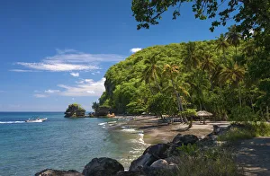 Caribbean, St Lucia, Soufriere, Anse Mamin, Anse Mamin Beach