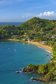 Elevated Viewpoints Prints: Caribbean, Trinidad and Tobago, Tobago, Castara Bay, Castara
