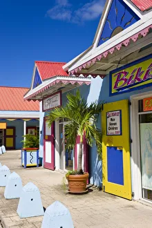 Images Dated 30th April 2008: Caribbean, US Virgin Islands, St. Thomas, colouful buildings at Havensight Cruise