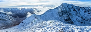 Highland Region Prints: The Carn Mor Dearg Arete leading to the North face of Ben Nevis