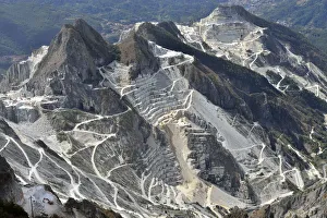 Carrara Prints: carrara marble quarries, massa carrara province, tuscany, italy