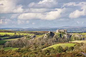 Narrowboat Prints: Carreg Cennen Castle in Bannau Brycheiniog (Brecon Beacons) National Park