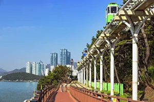 Technology Prints: Cars of Haeundae Blueline Park, Haeundae Beach, Busan, South Korea