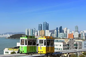 Technology Prints: Cars of Haeundae Blueline Park, Haeundae Beach, Busan, South Korea