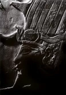 Archaelogical Site Collection: Carved relief of a Pharaoh, Egypt