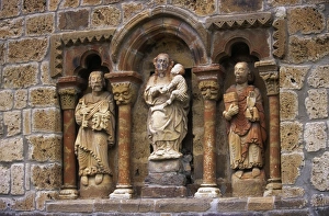 Saints Prints: Detail of carved stone figures on the XIIth C Romanesque