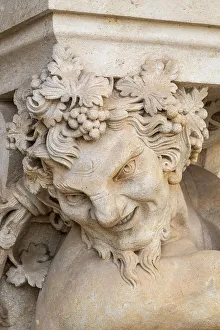 Zwinger Palace Prints: Carved stone figures, Zwinger Palace, Dresden, Saxony, Germany