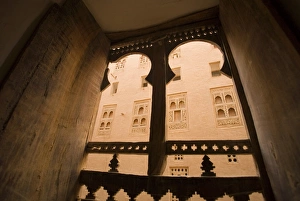Carved wooden window