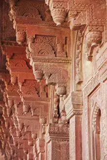 Agra Prints: Carvings on Birbal Bhavan, Fatehpur Sikri (UNESCO World Heritage Site), Uttar Pradesh