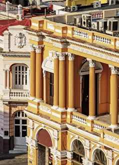 Casa de la Cultura Miguel Matamoros, elevated view, Parque Cespedes, Santiago de Cuba