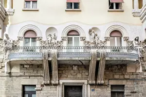 Art Nouveau Prints: Casa Valdoni (or Casa del Fauno), Trieste, Friuli-Venezia Giulia, Italy