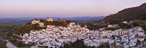 Walled Village Collection: Casares illuminated at sunrise, Casares, Malaga Province, Andalusia, Spain