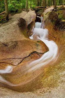 Watercourse Prints: Cascade at The Basin, White Mountain National Forest