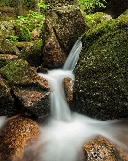 Watercourse Prints: Cascade on Jordan Pond Stream, Acadia National Park, Maine, USA