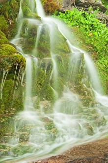 Cascading Waterfall Prints: Cascading waterfall Forillon National Par, Quebec, Canada