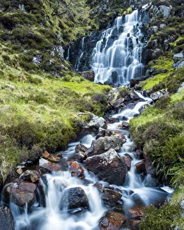 Isle Of Lewis Prints: Cascading Waterfall, Isle of Lewis, Outer Hebrides, Scotland