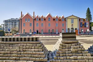 Cascais Cultural Center and a John Aiken street art piece (2010, Histories in Collision)