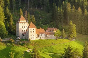 Sasso Lungo Prints: The castel gardena at sunset, Selva di Val Gardena, Bolzano, South Tyrol, Italy